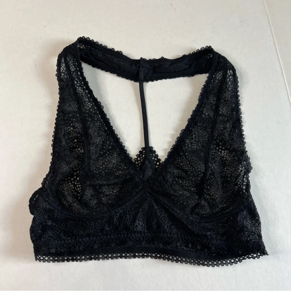Victoria's Secret Black Lace Bralettes Racerback